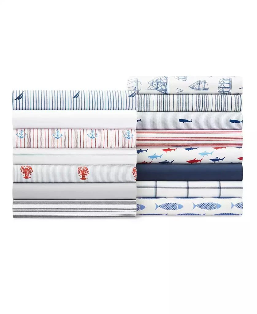Beaux Stripe Cotton Percale 4-Piece Sheet Set, King 商品