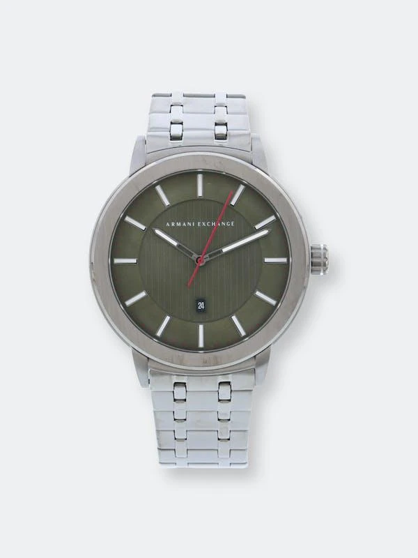 商品Armani Exchange|Armani Exchange Men's 3 Hand Stainless Steel AX1472 Grey Stainless-Steel Japanese Quartz Dress Watch ONE SIZE,价格¥1026,第1张图片