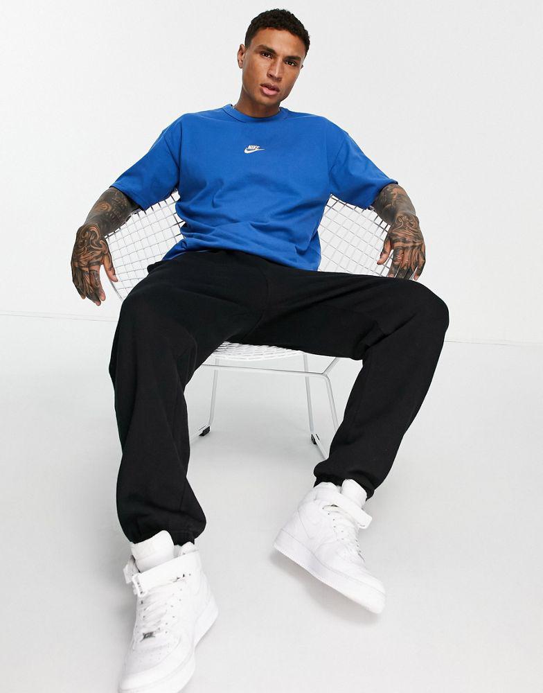 Nike Premium Essentials oversized heavyweight t-shirt in marina blue商品第4张图片规格展示