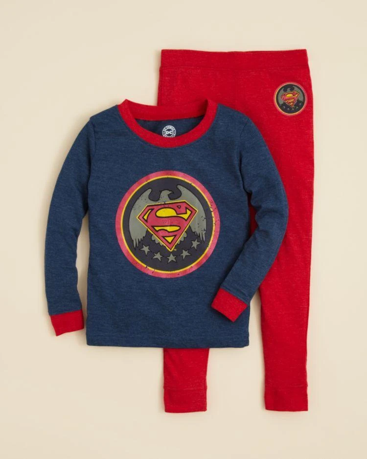 商品Intimo|Boys' Superman Vintage Tight Fit Pajama Set - Sizes 2T-4T,价格¥147,第1张图片