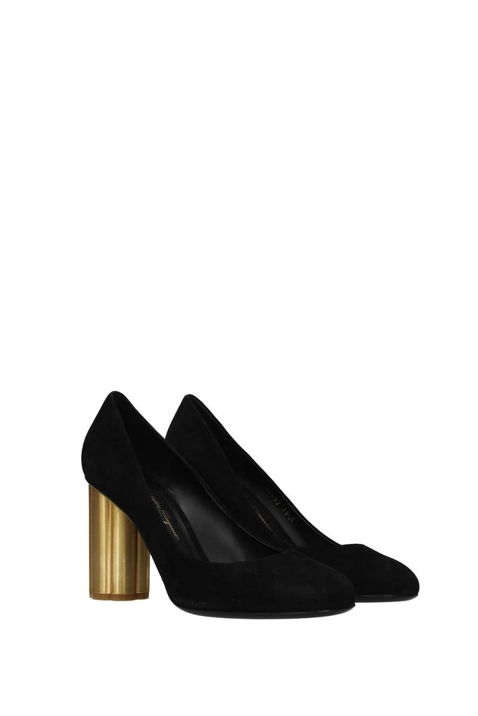 商品Salvatore Ferragamo|Pumps lucca Suede Black,价格¥1664,第2张图片详细描述
