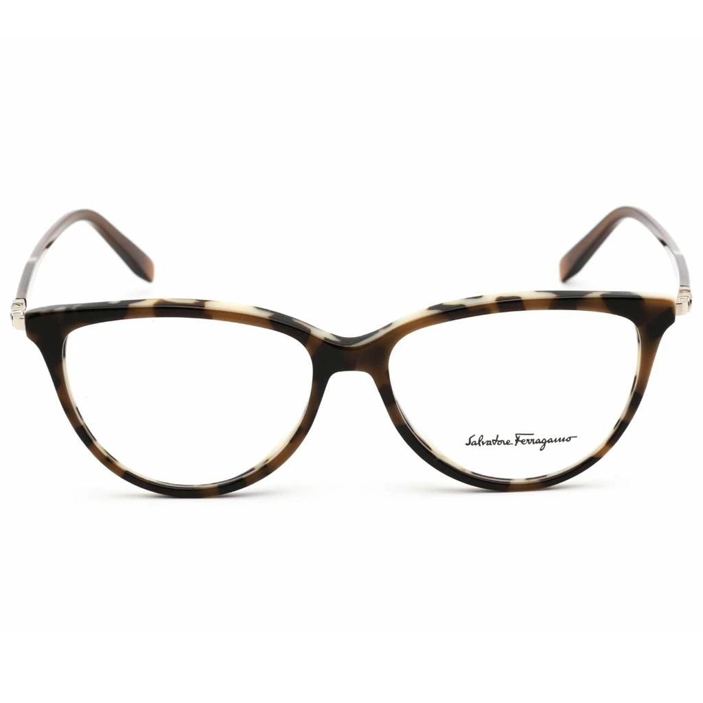 商品Salvatore Ferragamo|Salvatore Ferragamo Women's Eyeglasses - Maculate Brown Plastic Frame | SF2870 296,价格¥548,第2张图片详细描述