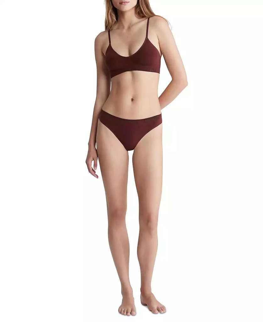 商品Calvin Klein|Modern Seamless Naturals Thong Underwear QF7095,价格¥70,第2张图片详细描述