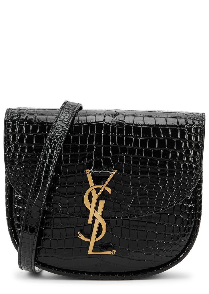 商品Yves Saint Laurent|Kaia black crocodile-effect leather cross-body bag,价格¥10639,第1张图片