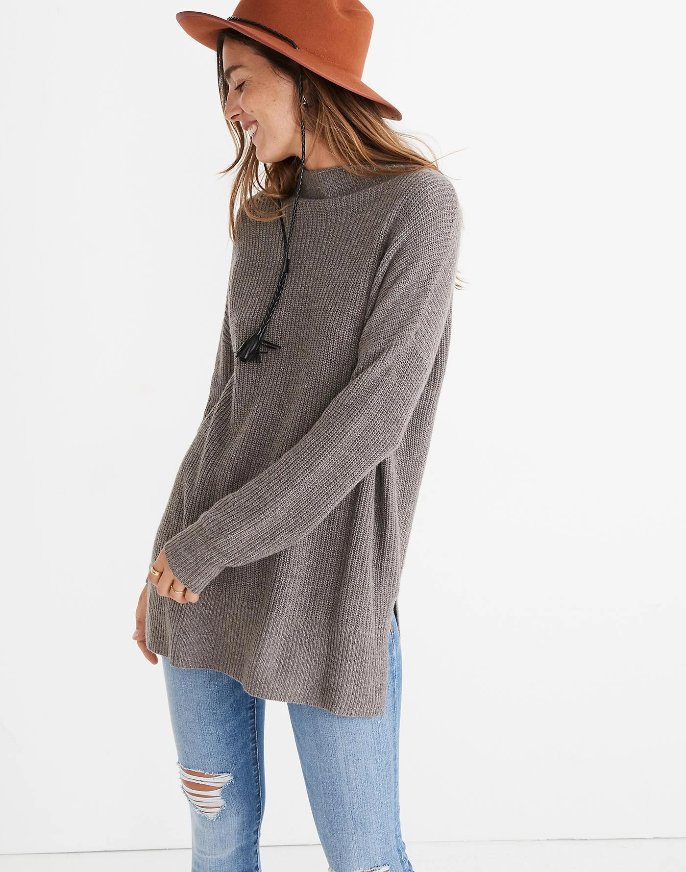 商品Madewell|Mockneck Sweater Tunic,价格¥396,第1张图片