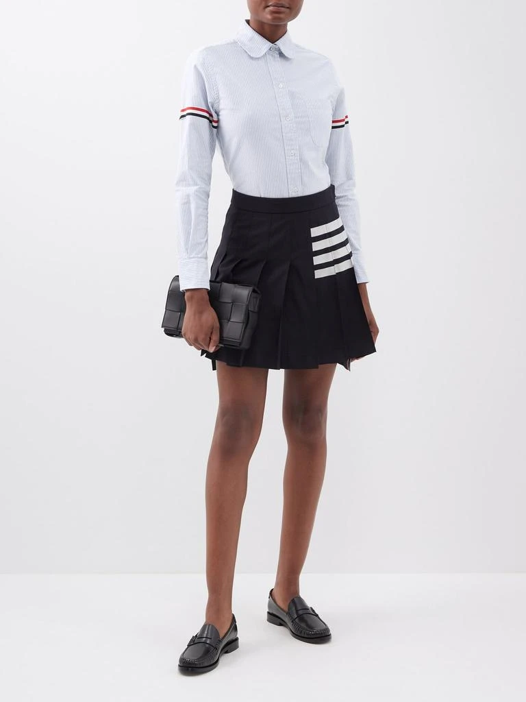 商品Thom Browne|Tricolour armband striped cotton shirt,价格¥2333,第2张图片详细描述