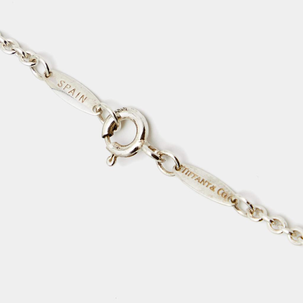 Tiffany & Co. Elsa Peretti Sterling Silver Open Heart Lariat Pearl Necklace商品第5张图片规格展示