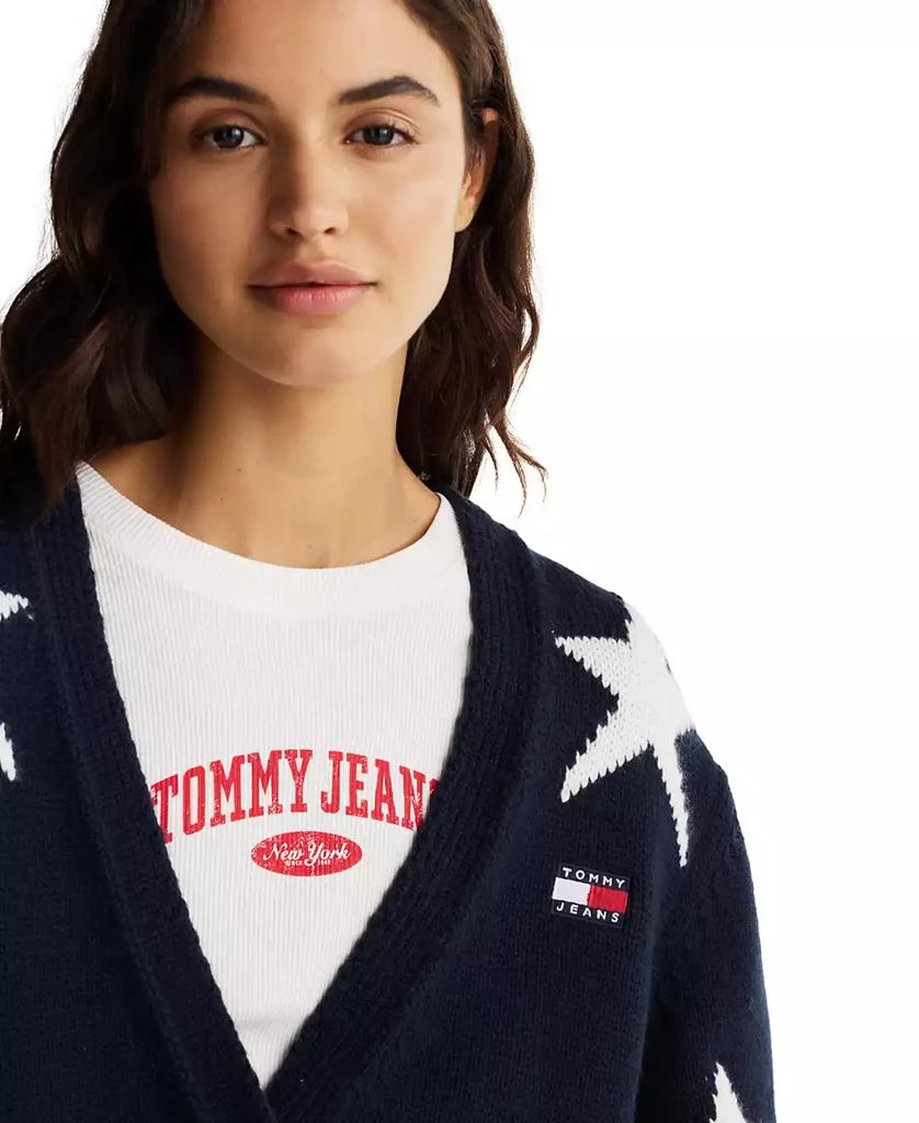 商品Tommy Jeans|Women's Star-Pattern V-Neck Cardigan,价格¥769,第3张图片详细描述