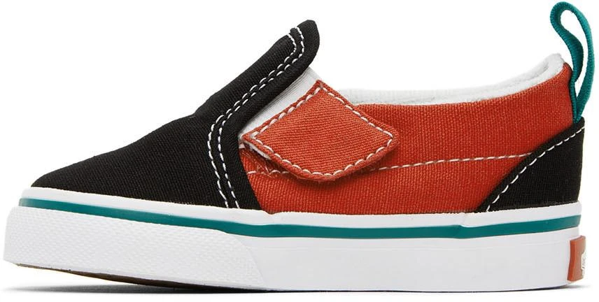 商品Vans|Baby Black & Red Slip-On V Sneakers,价格¥204,第3张图片详细描述