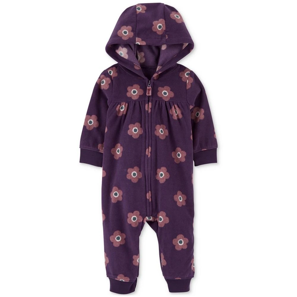 商品Carter's|Baby Girls Floral Fleece Jumpsuit,价格¥72,第1张图片