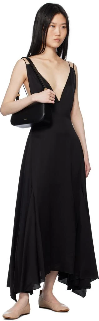 商品Lanvin|Black Silk Bowling Midi Dress,价格¥11619,第4张图片详细描述