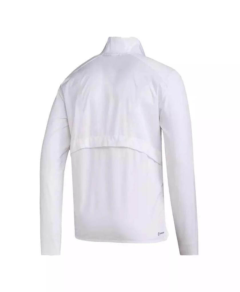 商品Adidas|Men's White Washington Huskies Sideline AEROREADY Raglan Sleeve Quarter-Zip Jacket,价格¥642,第3张图片详细描述