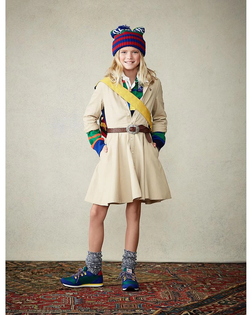 Girls' Chino Shirt Dress with Belt - Little Kid, Big Kid 商品