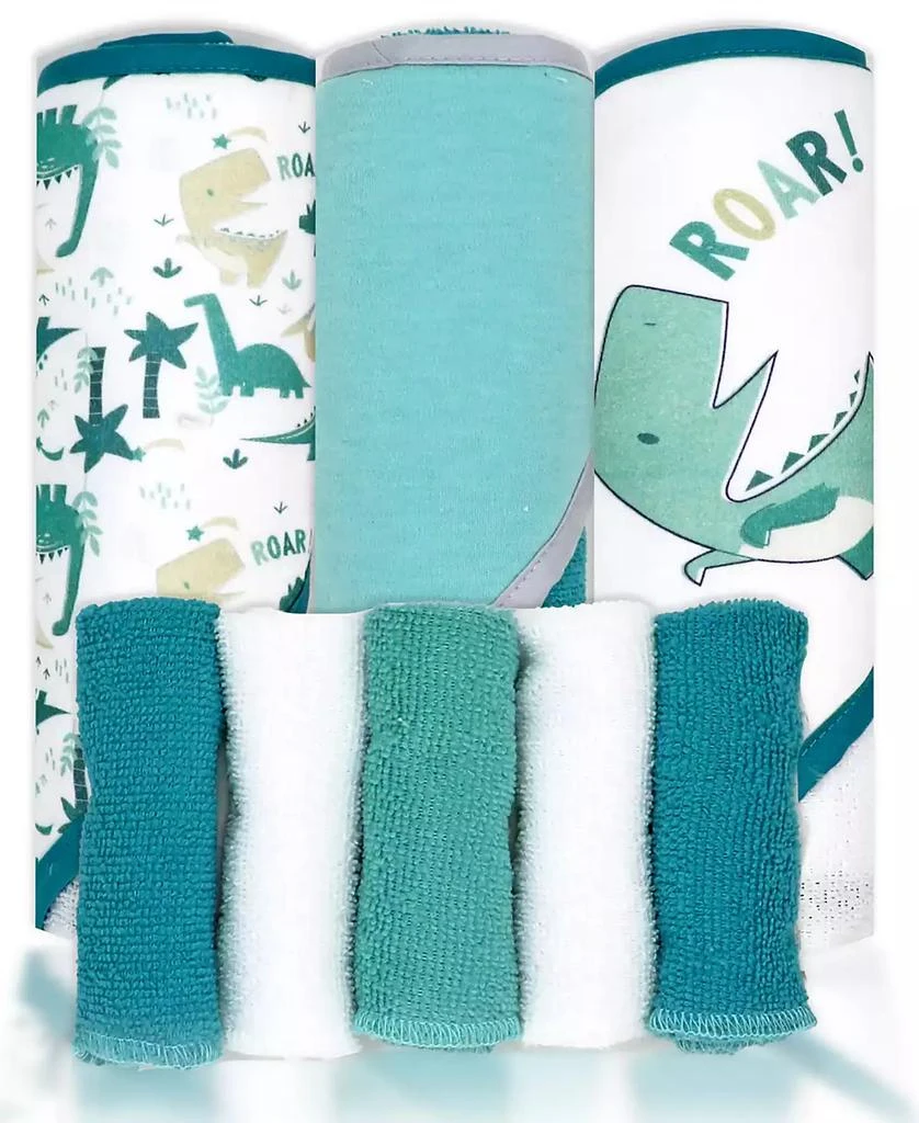商品Tendertyme|Baby Boys and Baby Girls 8 Piece Hooded Bath Towel and Wash Cloth Set,价格¥223,第1张图片