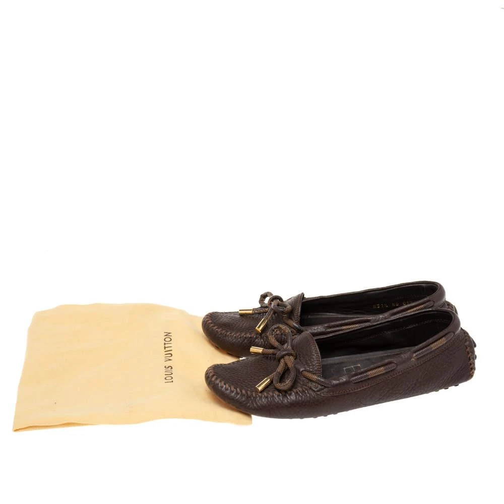 Louis Vuitton Brown Leather Arizona Bow Loafers Size 37.5 商品