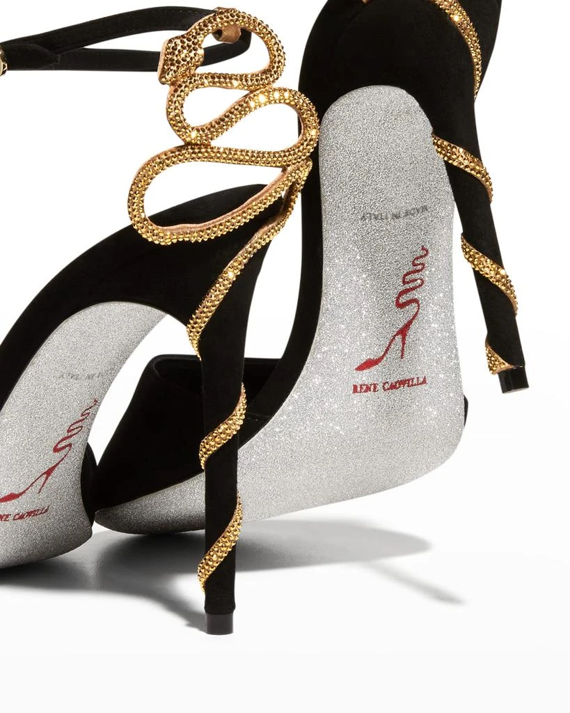 商品Rene Caovilla|Satin Embellished Snake Sandals,价格¥10240,第5张图片详细描述