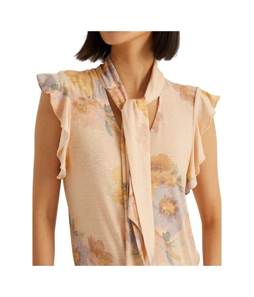 商品Ralph Lauren|Floral Tie Neck Top,价格¥314,第3张图片详细描述