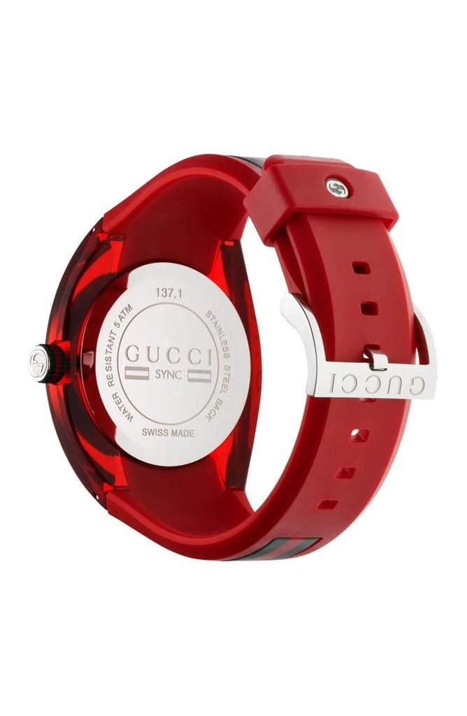 商品Gucci|Unisex Sync Rubber Strap Sport Watch, 46mm,价格¥2476,第2张图片详细描述