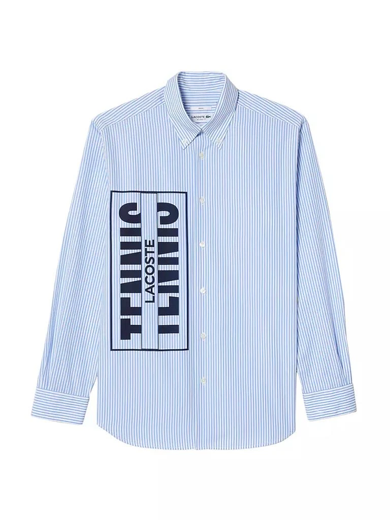 商品Lacoste|Logo Striped Cotton Shirt,价格¥770,第1张图片