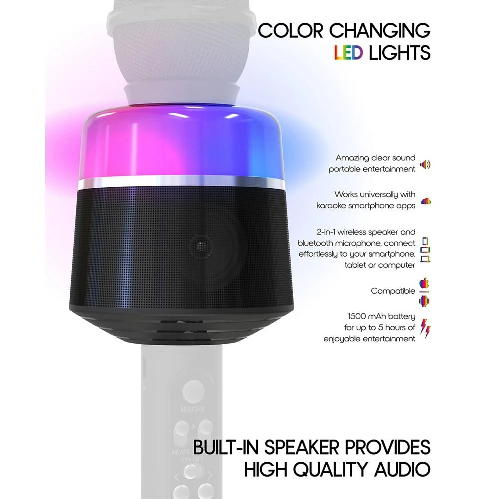 Pop Solo Bling Bluetooth Karaoke Microphone with Smartphone Holder 商品