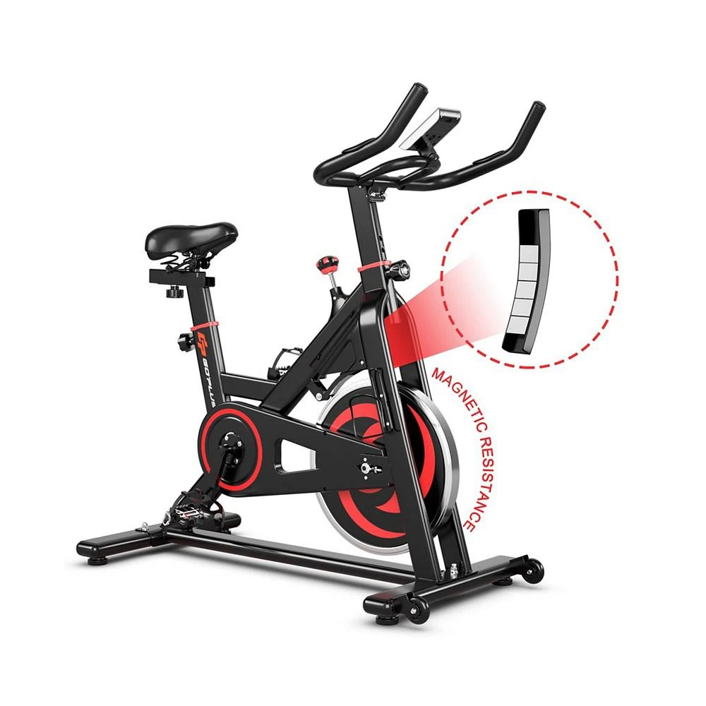 商品Costway|Magnetic Stationary Exercise Cycle Bike Silent Belt Drive,价格¥1637,第1张图片