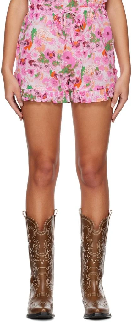 商品Ganni|Pink Floral Shorts,价格¥260,第1张图片