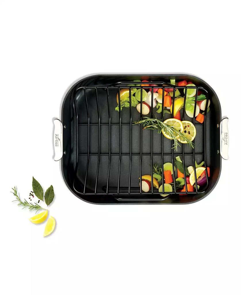 商品All-Clad|HA1 Nonstick Hard Anodized Roaster with Rack Cookware,价格¥741,第2张图片详细描述
