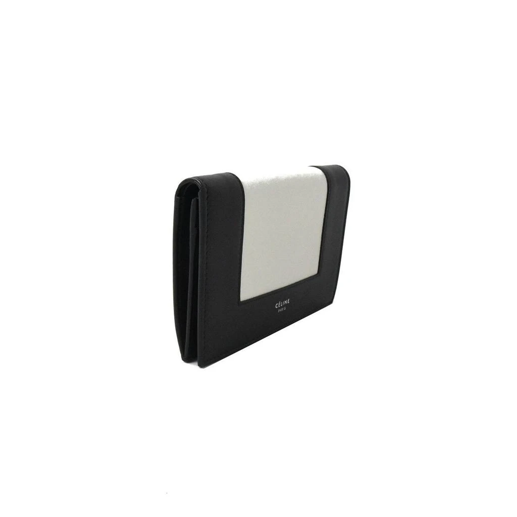 商品Celine|Celine Frame Wallet White Black,价格¥5548,第2张图片详细描述