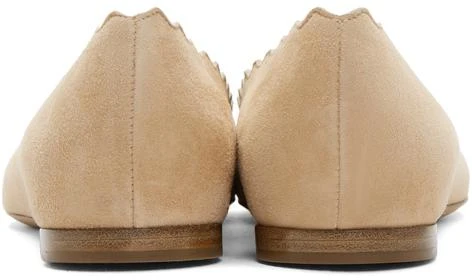 商品Chloé|Beige Suede Lauren Flats,价格¥2165,第4张图片详细描述