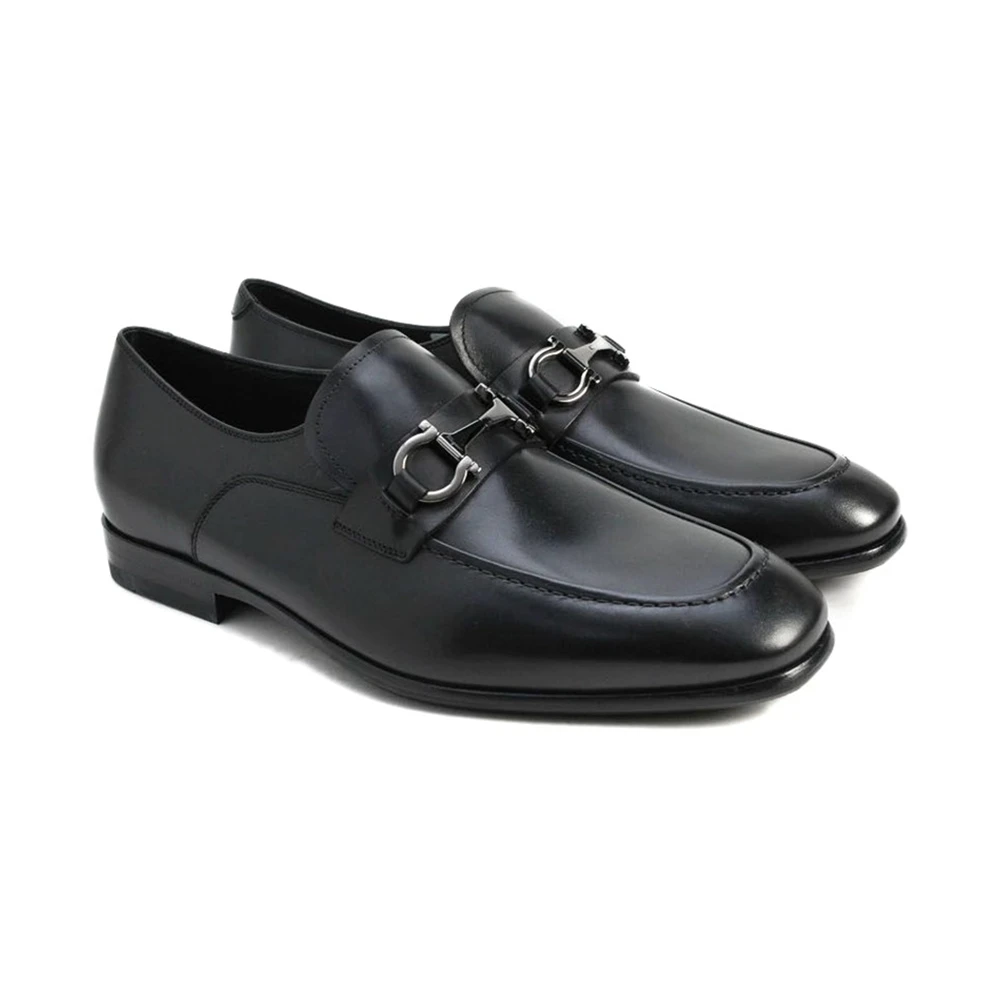 SALVATORE FERRAGAMO 黑色男士系带正装鞋 0618471 商品