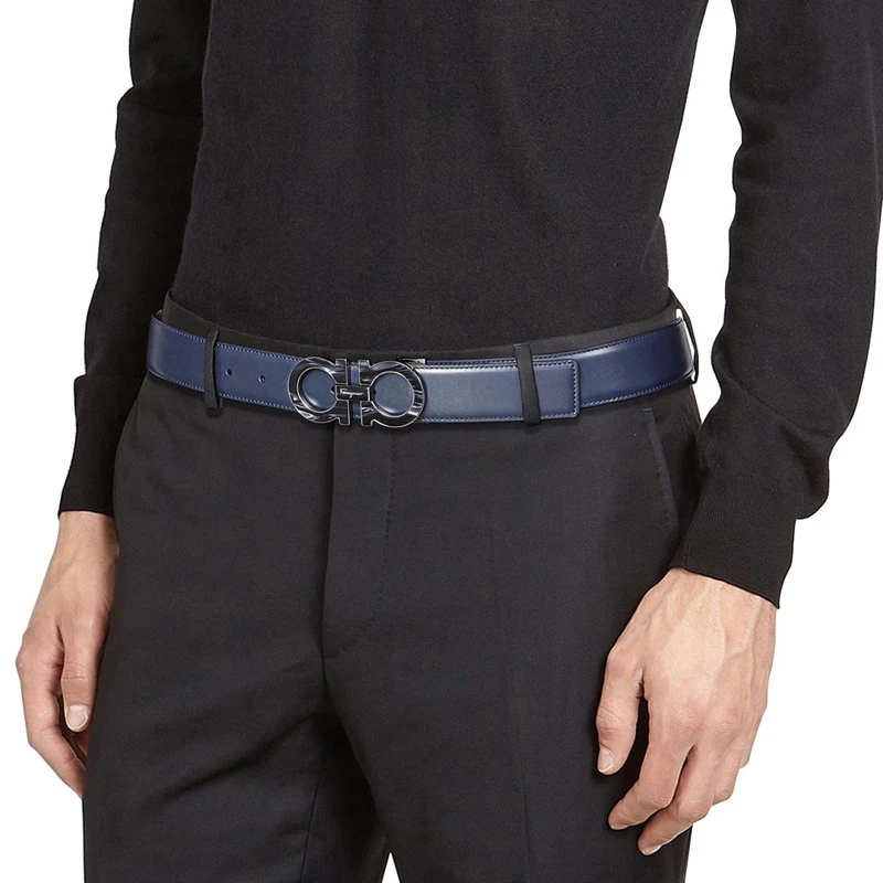 Salvatore Ferragamo 菲拉格慕 男士深蓝色腰带 67-9110-690736【包装随机，部分无包装盒】 商品