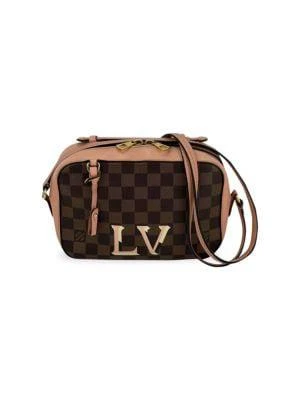 商品[二手商品] Louis Vuitton|Louis Vuitton Crossbody Santa Monica Damier Ebene Pink Leather Bag N40179 Preowned,价格¥13305,第1张图片