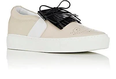 商品Lanvin|Kiltie Leather Slip-On Sneakers,价格¥1042,第2张图片详细描述