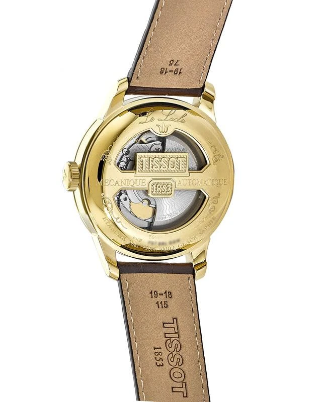 商品Tissot|Tissot Le Locle Powermatic 80 Yellow Gold Tone Leather Strap Men's Watch T006.407.36.263.00,价格¥4085,第3张图片详细描述