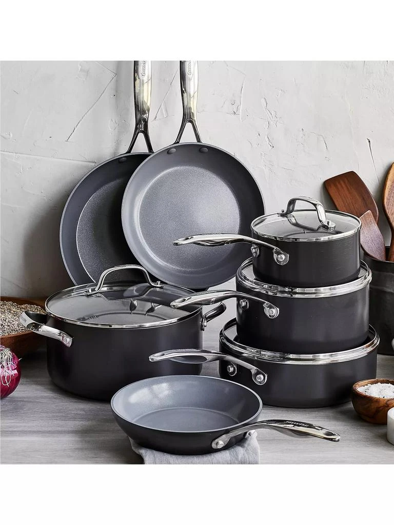 商品Greenpan|Valencia Pro Ceramic Non-Stick 11-Piece Cookware Set,价格¥2998,第2张图片详细描述