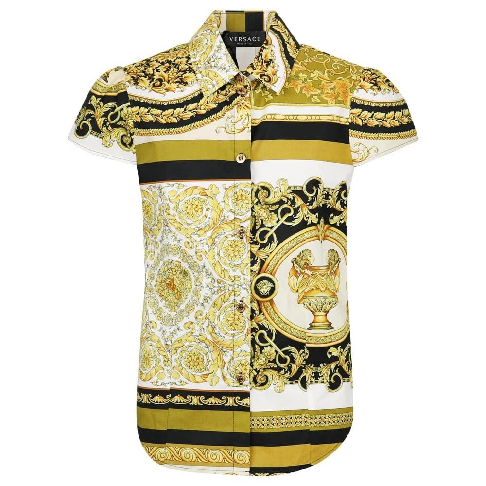 商品Versace|Gold Barocco Print Shirt,价格¥1214,第1张图片