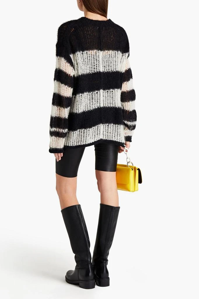 商品Kenzo|Oversized striped open-knit mohair-blend sweater,价格¥706,第3张图片详细描述