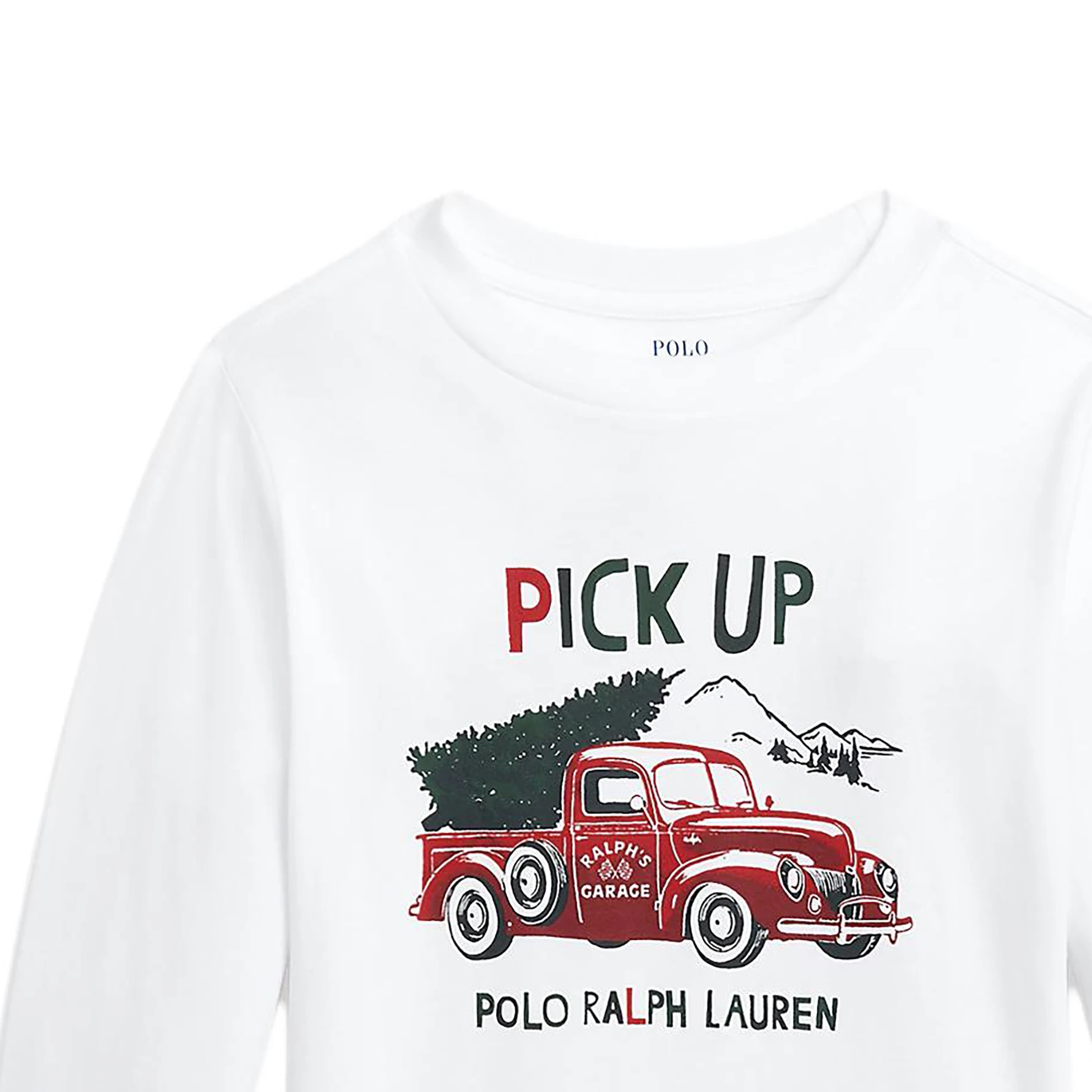商品[国内直发] Ralph Lauren|Logo字母印花圆领长袖卫衣 白色 儿童款,价格¥528,第4张图片详细描述