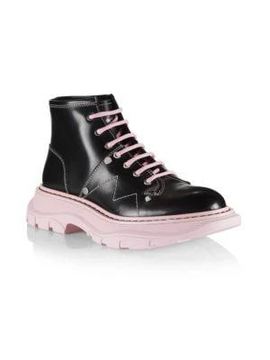 商品Alexander McQueen|Hybrid Leather Lace-Up Boots,价格¥2854,第2张图片详细描述