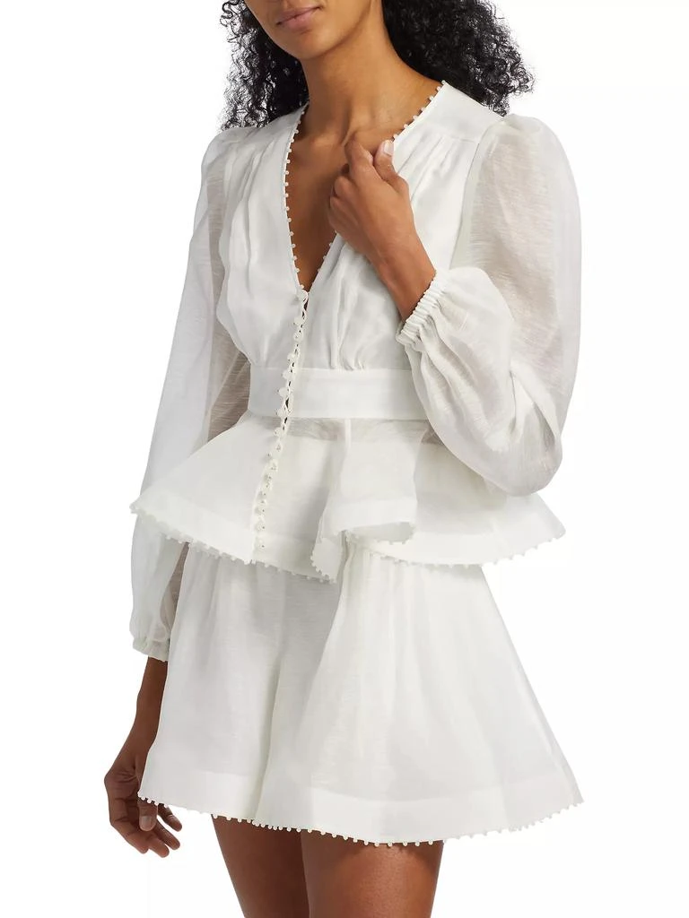 商品Zimmermann|Dawning V-Neck Beaded Blouse,价格¥5786,第4张图片详细描述