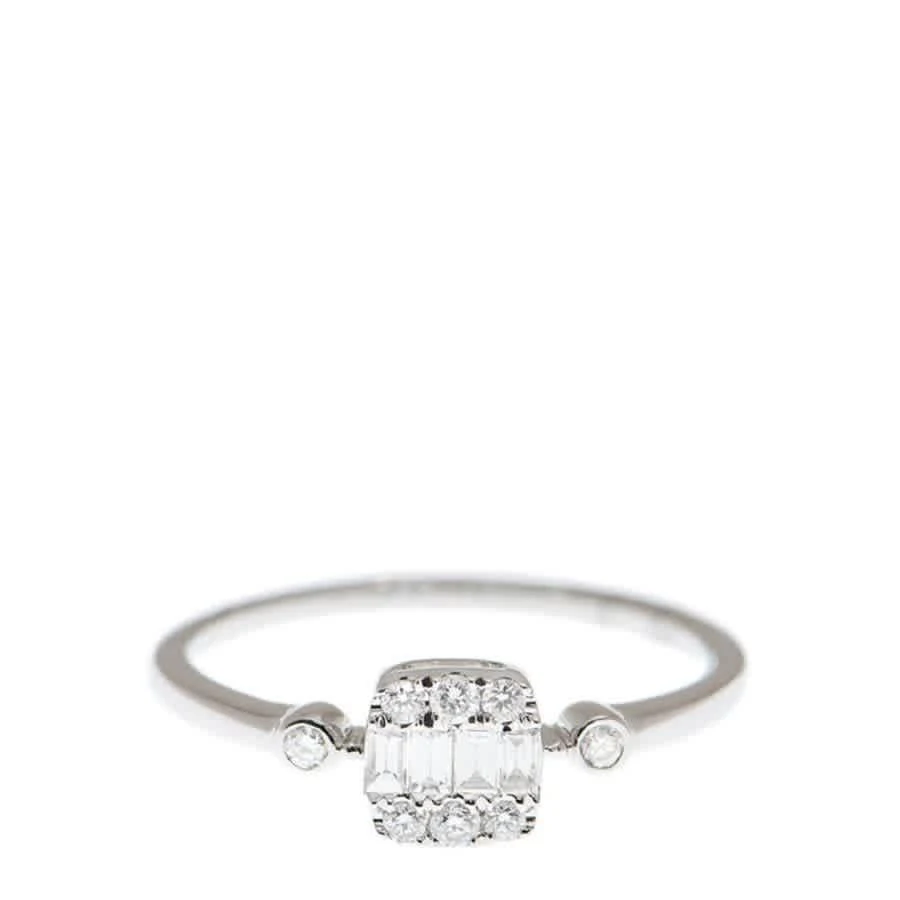 商品J Collection|New J Collection Fine Jewellery Ring W / Diamond8 Rddi 0.12 Ct4 Dibag 0.08 Ct18kw 1.83 Gm 18kt White Gold Silver,价格¥5792,第2张图片详细描述