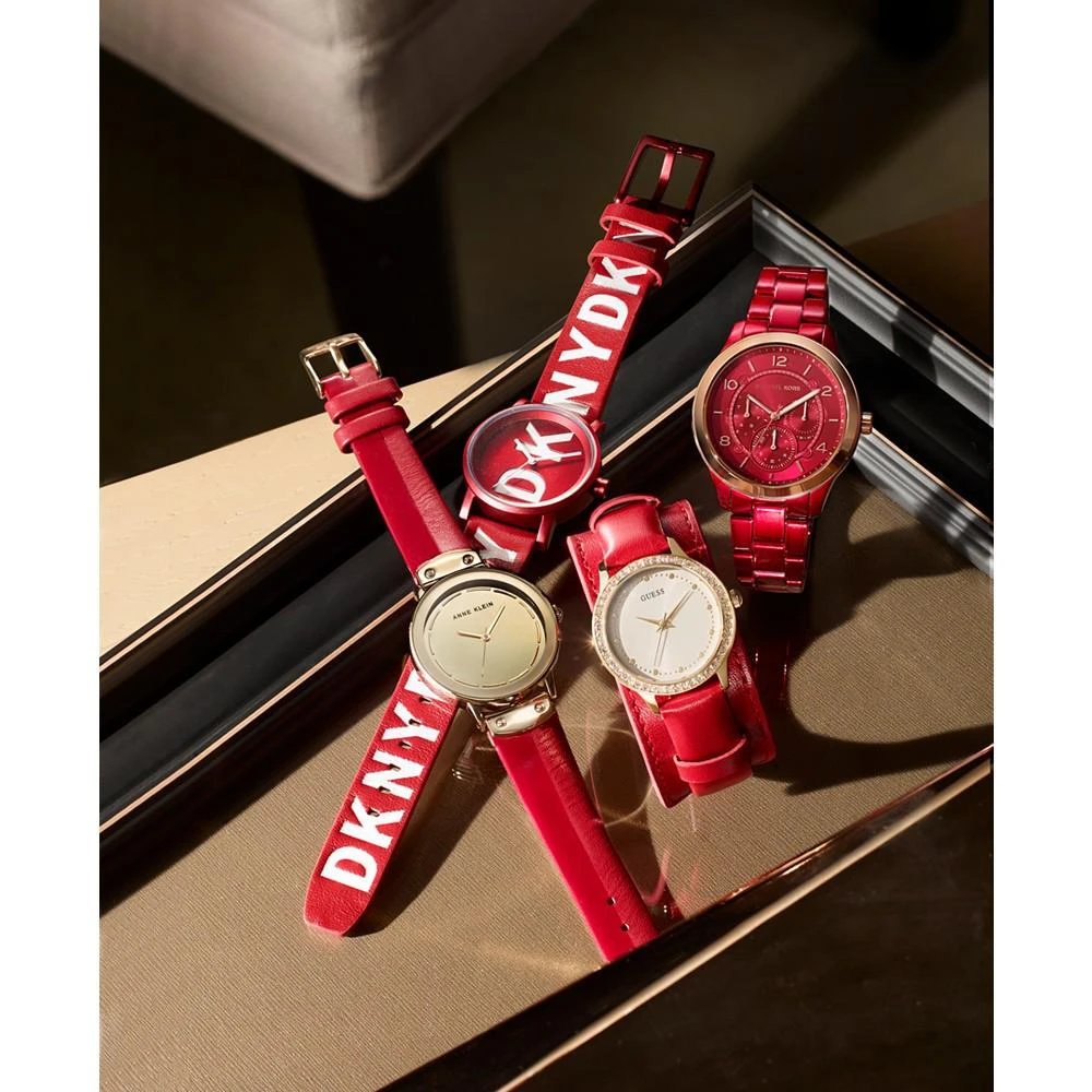 商品Michael Kors|Women's Runway Red Stainless Steel Bracelet Watch 38mm,价格¥1415,第3张图片详细描述