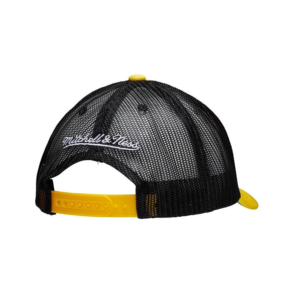 商品Mitchell & Ness|Men's Gold Los Angeles Lakers 2002 NBA Finals Champions Trucker Snapback Adjustable Hat,价格¥208,第3张图片详细描述