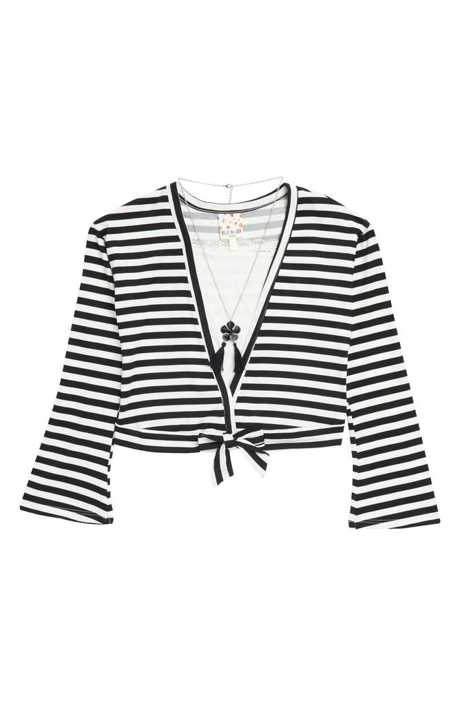 商品SELF ESTEEM|Kids' Stripe Layered Top & Necklace Set,价格¥73,第1张图片