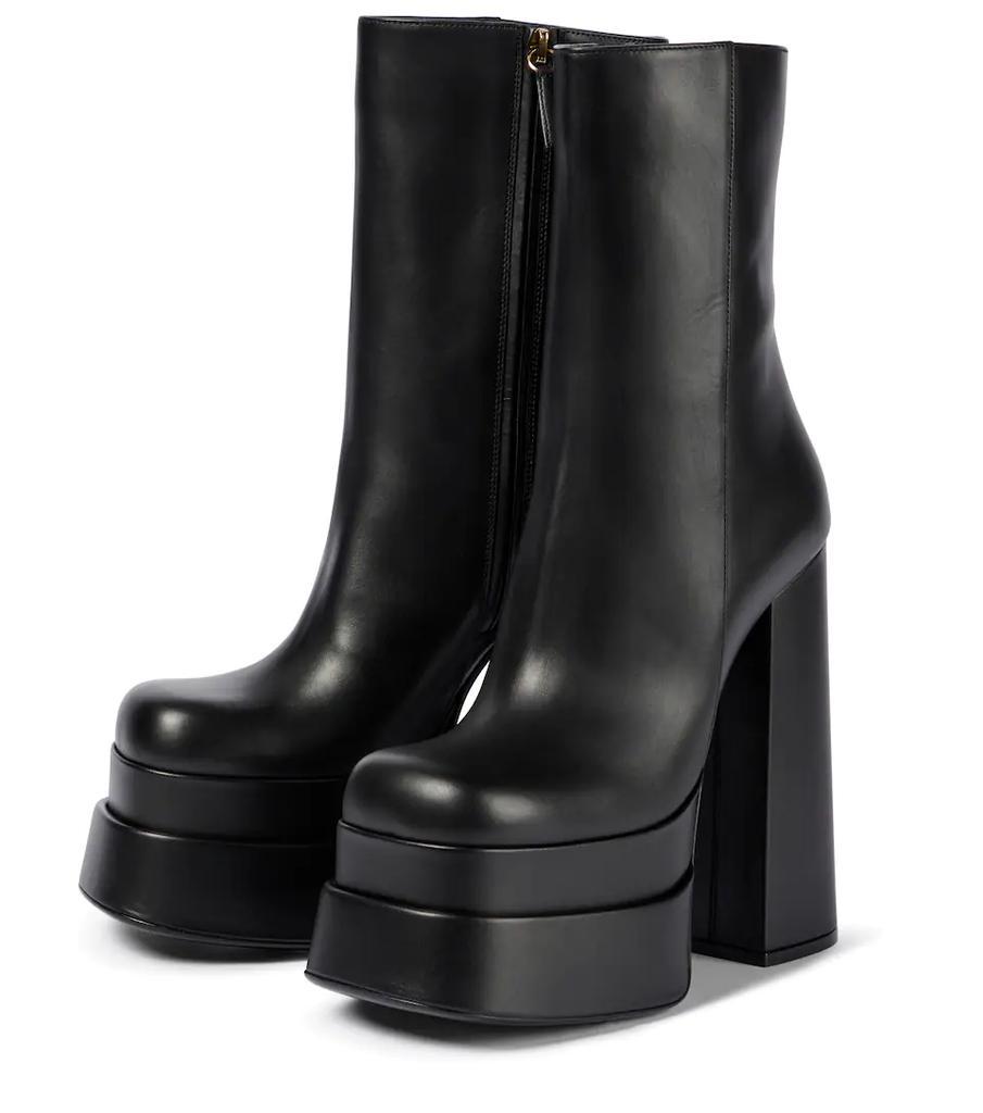 商品Versace|Intrico皮革厚底及踝靴,价格¥8847,第7张图片详细描述