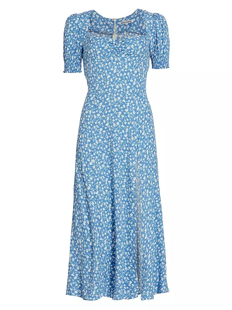 商品Reformation|Lacey Floral Midi-Dress,价格¥1863,第1张图片