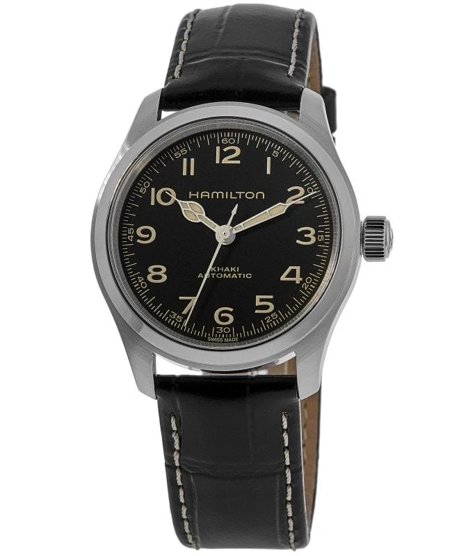 商品Hamilton|Hamilton Khaki Field Murph Black Dial Leather Strap Men's Watch H70405730,价格¥6122,第1张图片