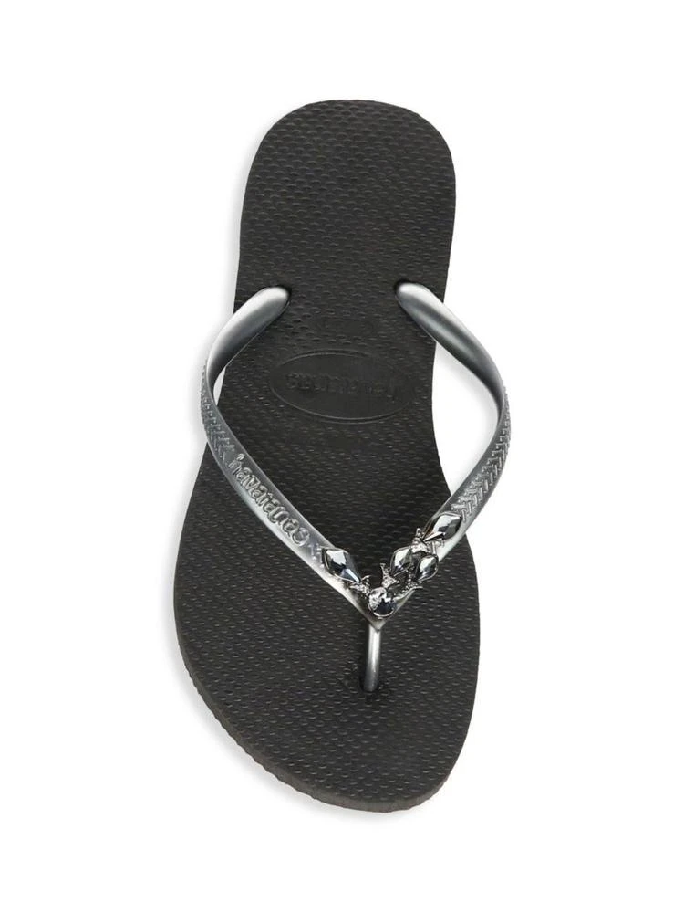 商品Havaianas|Slim Lux Swarovski Crystal Flip Flops,价格¥181,第5张图片详细描述