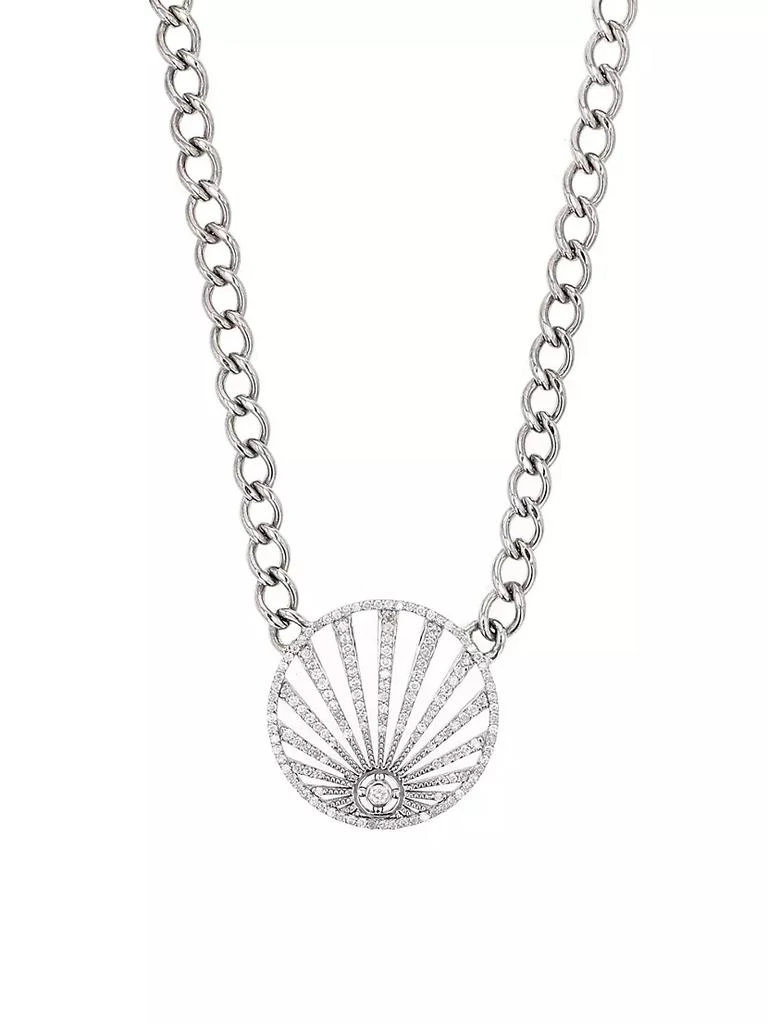商品Sheryl Lowe|Sunrise Sterling Silver &amp; 1.75 TCW Diamond Pendant Necklace,价格¥19451,第1张图片