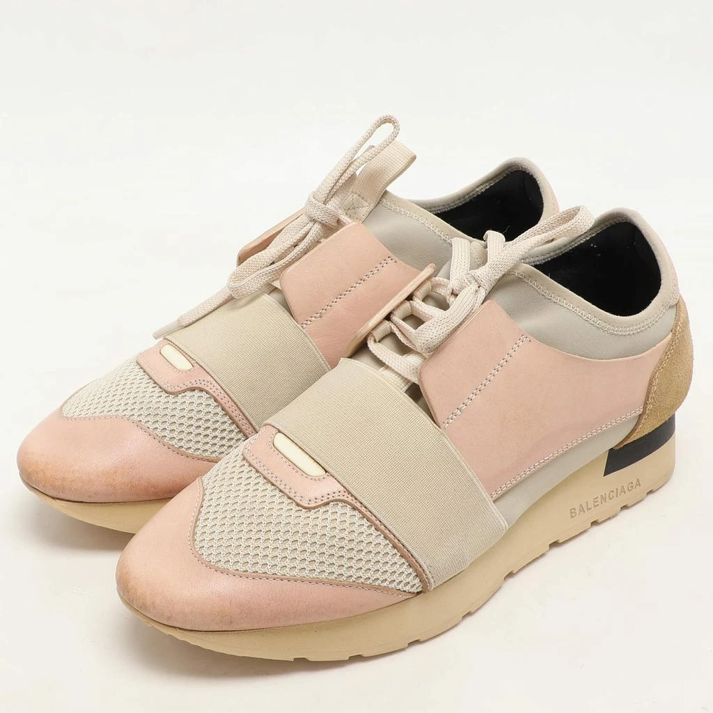 商品[二手商品] Balenciaga|Balenciaga Pink/Beige Neoprene And Leather Race Runner Sneakers Size 39,价格¥3380,第2张图片详细描述